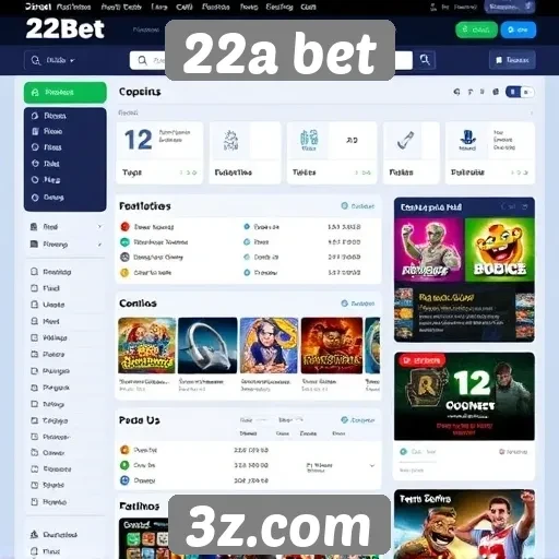 Facilidade de navegação no site da 22a bet